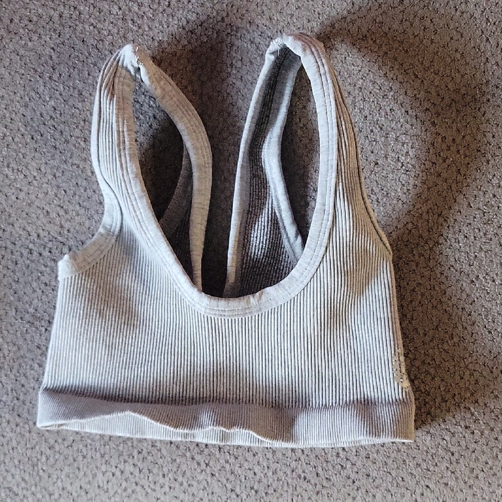 FP Ribbed Grey Sports Top/Bra
